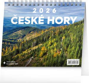 NOTIQUE Desk calendar Czech Mountains CZ 2026, 16.5 x 13 cm - Reklamnepredmety