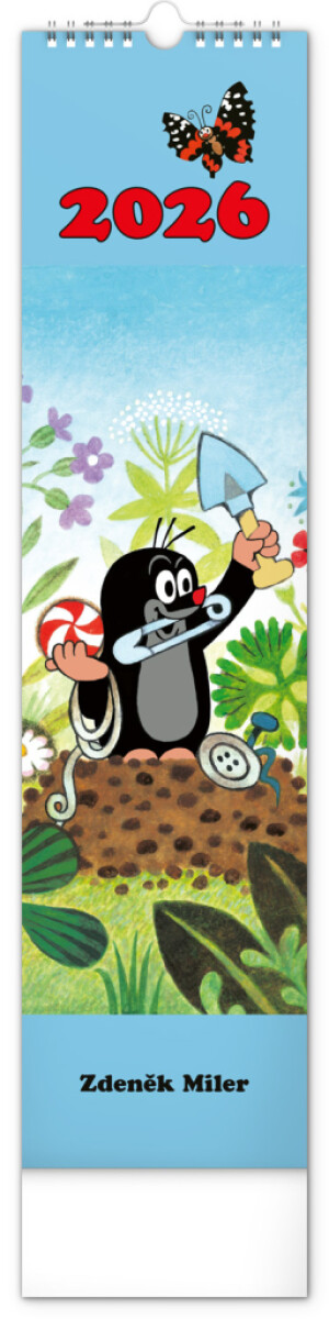 NOTIQUE Wall calendar Mole CZ/SK 2026, 12 x 48 cm - Reklamnepredmety
