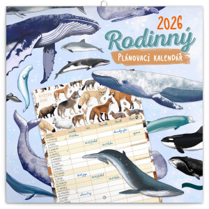 NOTIQUE Family planning calendar Animalium CZ 2026, 30 x 30 cm - Reklamnepredmety