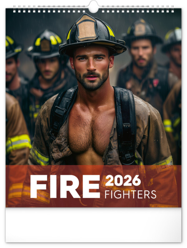 Dreamy Firefighters 2026 Wall Calendar, 30 x 34 cm