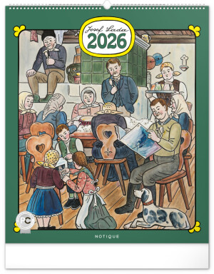 NOTIQUE Wall calendar Josef Lada 2026, 48 x 56 cm - Reklamnepredmety