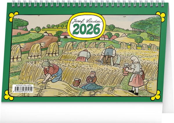NOTIQUE Desk calendar Josef Lada CZ 2026, 23.1 x 14.5 cm