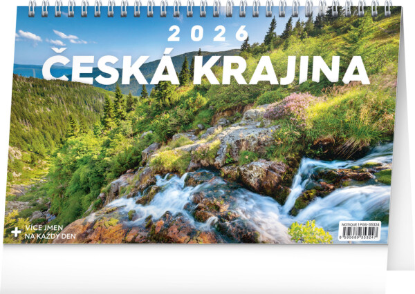 NOTIQUE Desk calendar Czech Republic CZ 2026, 23.1 x 14.5 cm
