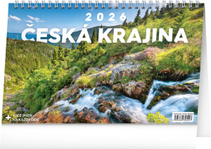 NOTIQUE Desk calendar Czech Republic CZ 2026, 23.1 x 14.5 cm - Reklamnepredmety