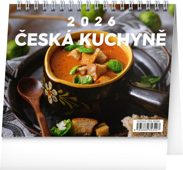 NOTIQUE Desk calendar Czech cuisine CZ 2026, 16.5 x 13 cm