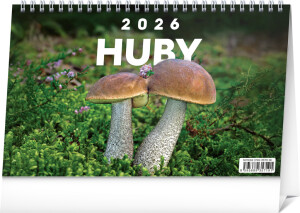 NOTIQUE Desk calendar Mushrooms 2026, 23.1 x 14.5 cm - Reklamnepredmety