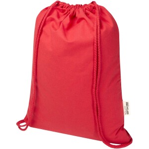 Oregon Blend bag made of recycled GRS, 140 g/m², with drawstring and 5 l capacity - Reklamnepredmety