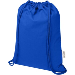 Oregon Blend bag made of recycled GRS, 140 g/m², with drawstring and 5 l capacity - Reklamnepredmety