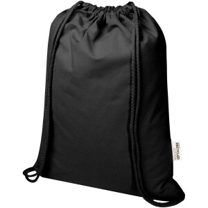 Oregon Blend bag made of recycled GRS, 140 g/m², with drawstring and 5 l capacity - Reklamnepredmety