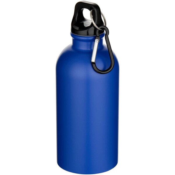 Oregon 400 ml matte RCS recycled single wall stainless steel water bottle with carabiner