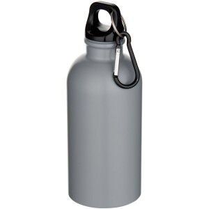 400 ml Oregon single-walled stainless steel water bottle with RCS certification, carabiner and matte finish - Reklamnepredmety