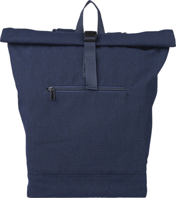 Recycled polycotton (330 gsm) rolltop backpack