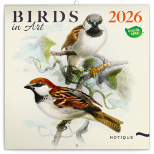 NOTIQUE Notepad Birds 2026, 30 x 30 cm - Reklamnepredmety