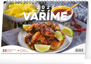 NOTIQUE Desk calendar Quick recipes CZ 2026, 23.1 x 14.5 cm - Reklamnepredmety
