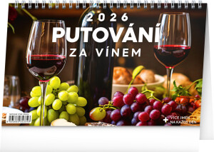 NOTIQUE Desk calendar Wine Journey CZ 2026, 23.1 x 14.5 cm - Reklamnepredmety