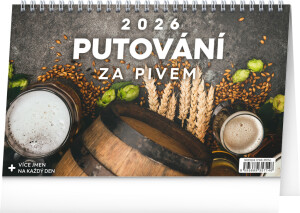 NOTIQUE Desk calendar Beer Journey CZ 2026, 23.1 x 14.5 cm - Reklamnepredmety