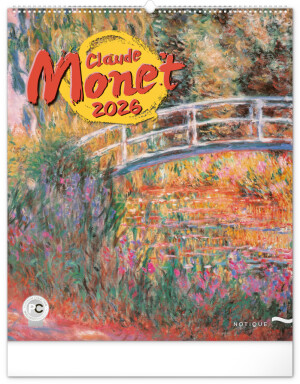 NOTIQUE Wall Calendar Claude Monet 2026, 48 x 56 cm - Reklamnepredmety