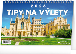 NOTIQUE Desk Calendar Trip Tips CZ 2026, 23.1 x 14.5 cm - Reklamnepredmety
