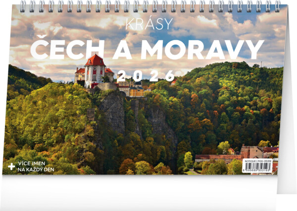 NOTIQUE Desk calendar Beauty of Bohemia and Moravia CZ 2026, 23.1 x 14.5 cm