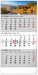 NOTIQUE Wall calendar 3-month Country gray - with Slovak names 2026, 29.5 x 43 cm - pgn-35763-sk-l_tit - variant Pg PGN-35763-SK-L