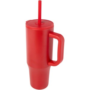 900 ml Brady thermos mug with RCS certification and silicone straw - Reklamnepredmety