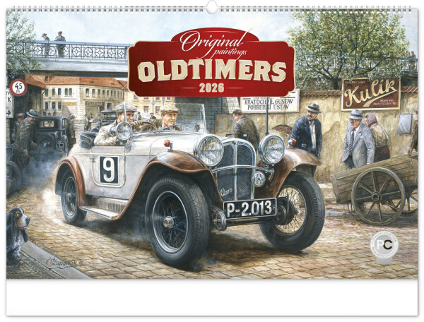 NOTIQUE Wall calendar Oldtimers – Václav Zapadlík 2026, 64 x 42 cm