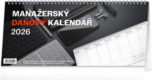 NOTIQUE Stolový kalendár Manažérsky daňový CZ 2026, 33 x 14,5 cm - Reklamnepredmety