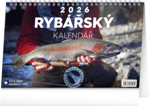 NOTIQUE Stolový Rybársky kalendár CZ 2026, 23,1 x 14,5 cm - Reklamnepredmety