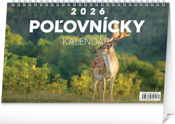 NOTIQUE Desk Hunting Calendar 2026, 23.1 x 14.5 cm