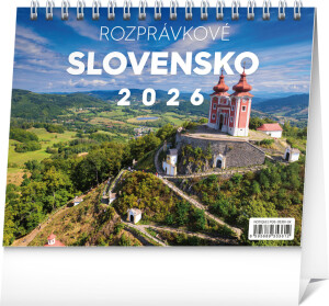 NOTIQUE Stolový kalendár Rozprávkové Slovensko 2026, 16,5 x 13 cm - Reklamnepredmety