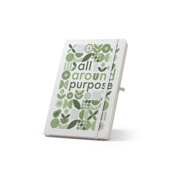 ANNE SUB. A5 notebook in recycled polyester (100% rPET) 300D, ideal for sublimation personalisation