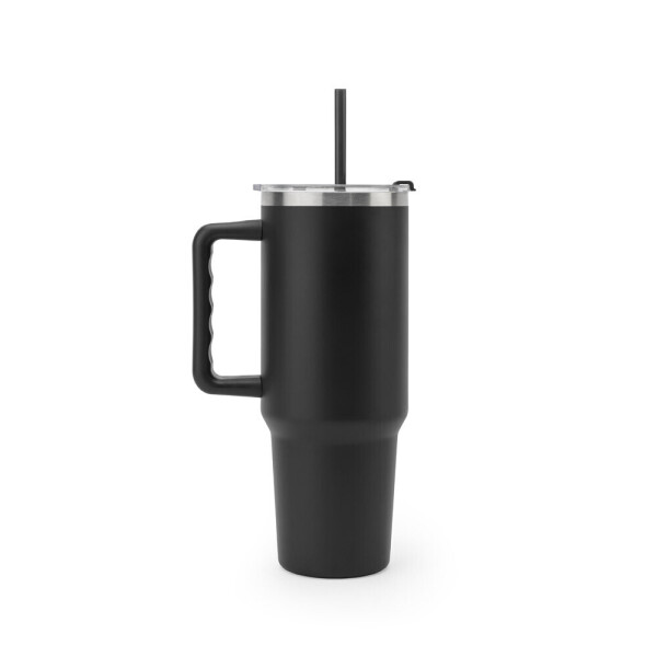 JOYNER XL. Large stainless steel travel tumbler (91% recycled) with vacuum-insulated double wall and matte finish 1300 mL