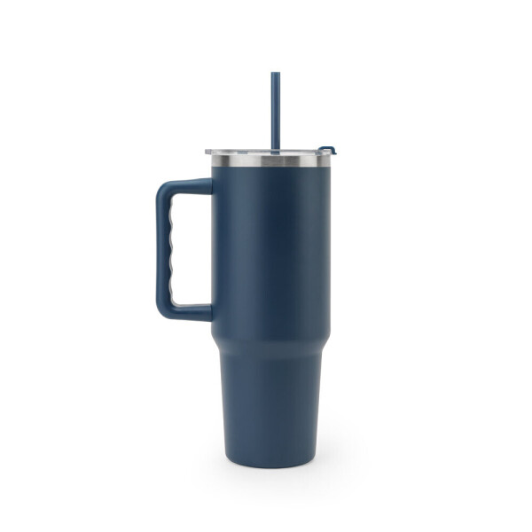 JOYNER XL. Large stainless steel travel tumbler (91% recycled) with vacuum-insulated double wall and matte finish 1300 mL