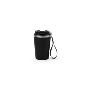 SPITZ. Stainless steel travel mug (90% rSS) with double wall and matte finish 440 mL - Reklamnepredmety