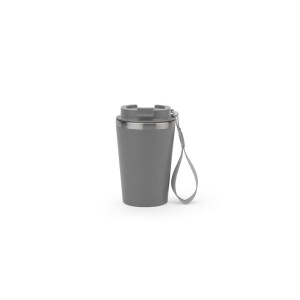 SPITZ. Stainless steel travel mug (90% rSS) with double wall and matte finish 440 mL - Reklamnepredmety
