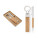 EVANS. Set consisting of a ballpoint pen and a key ring, both made of metal and cork - 95106-set - variant 