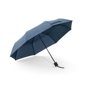 AIDEN. 21" umbrella in recycled polyester (100% rPET) pongee 190T, foldable in 3 sections - Reklamnepredmety