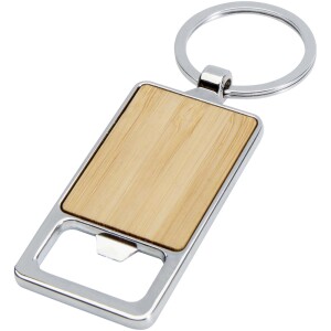 Snapper bamboo keychain with bottle opener - Reklamnepredmety