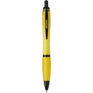 Nash recycled plastic ballpoint pen with black rim (black ink) - Reklamnepredmety