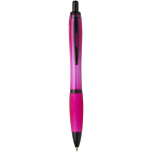 Nash recycled plastic ballpoint pen with black rim (black ink) - Reklamnepredmety