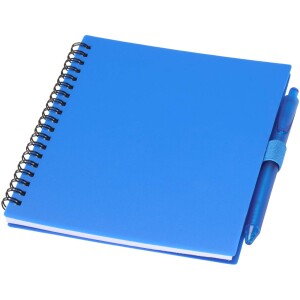Niove Recycled Plastic Softcover Notebook and Ballpoint Pen Set (Blue Ink) - Reklamnepredmety