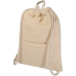 Bear GRS recycled sherpa drawstring backpack 9L - Reklamnepredmety