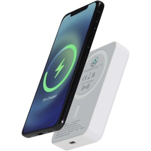 Acrab 10.000 mAh 15W magnetic wireless power bank with 20W PD - made from recycled plastic - Reklamnepredmety