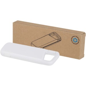 Alkes 5000 mAh 12W recycled plastic water resistant power bank with carabiner - Reklamnepredmety