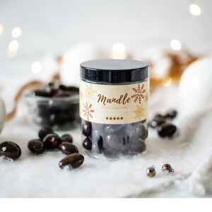 Jar of almonds in dark chocolate - Reklamnepredmety