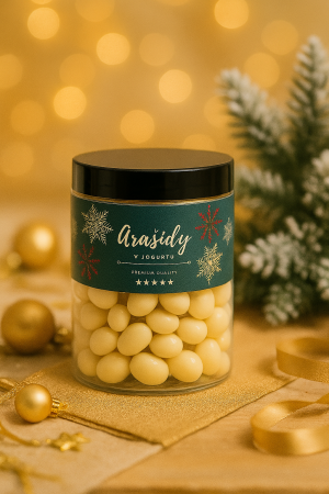 Jar of peanuts in yogurt - Reklamnepredmety