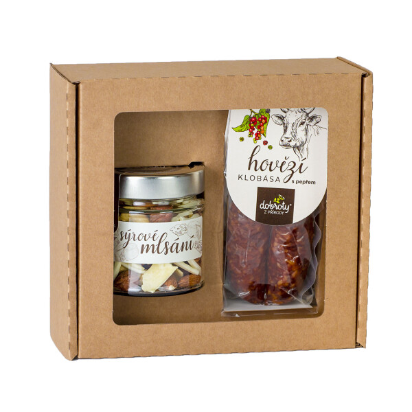Gift set – Beef sausage with black pepper and Cheese treat