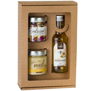 Gift set – Mead, honey paste and nut snacks - Reklamnepredmety