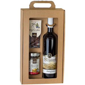 Gift set – Dornfelder red wine, pulled beef and hunter's sausage - Reklamnepredmety