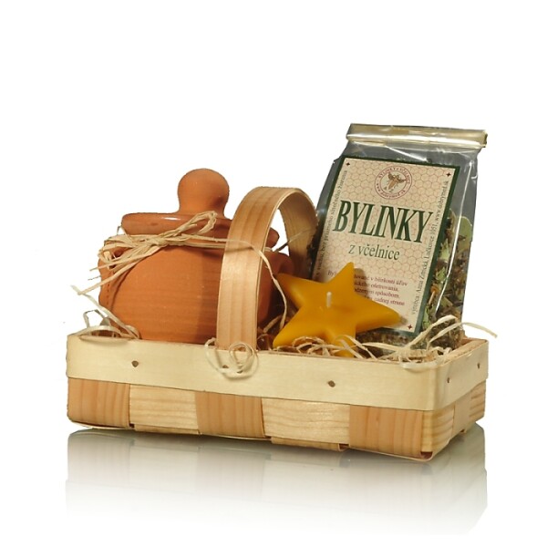 Basket "honey in ceramics, teapot"